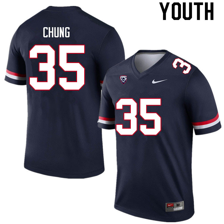 Youth #35 Samuel Chung Arizona Wildcats College Football Jerseys Sale-Navy